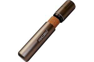 ASHCUBES Cigar Tube Metal Waterproof Cigar Holder Aluminum Air Tight Cigar Case Tube (L145_⌀20, Grey)