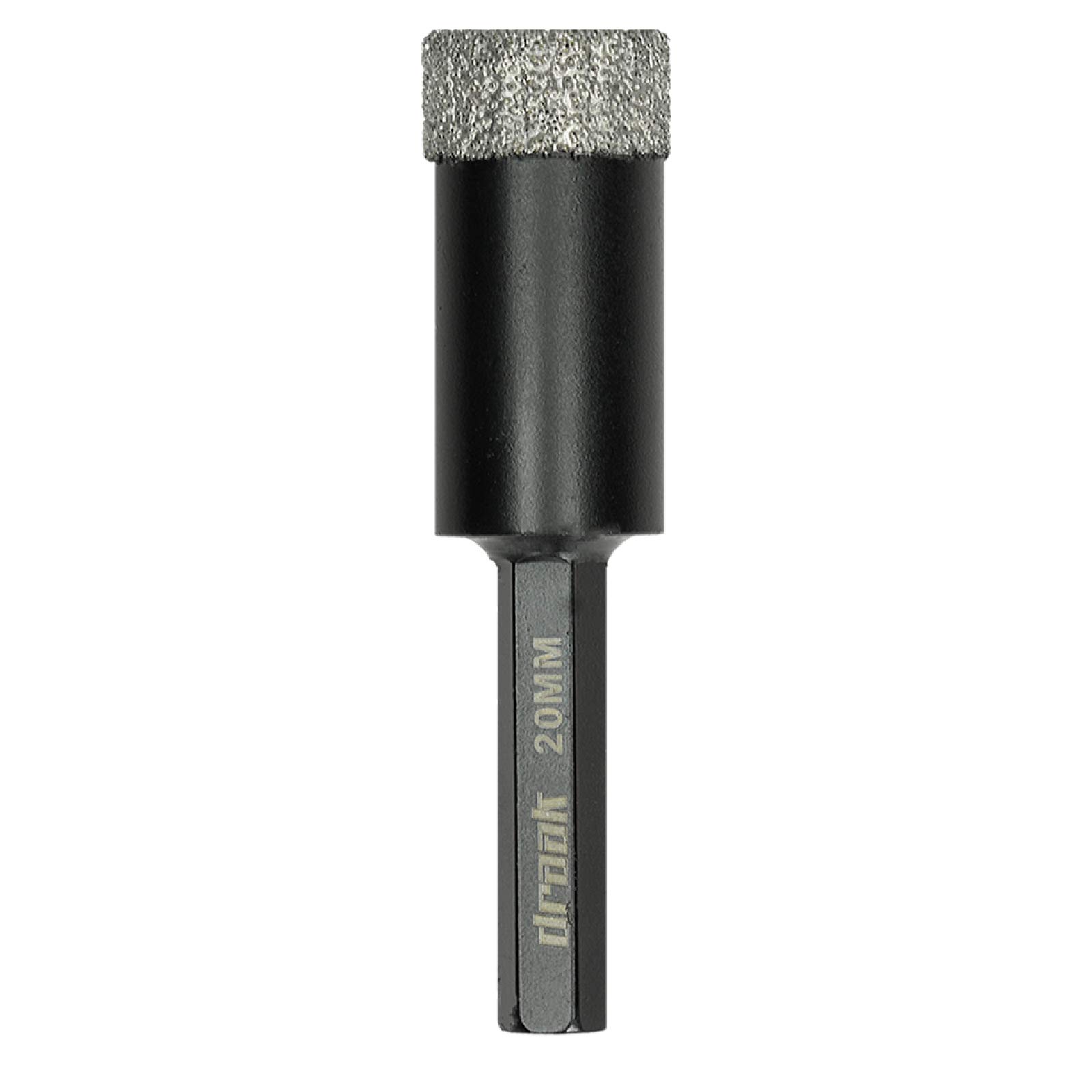 Draak Dry Diamond Drill Bit 20mm for The Toughest Materials Including Marble, Granite, Porcelain, Ceramic & Glass Tiles Vacuum Brazed Porcelain 5
