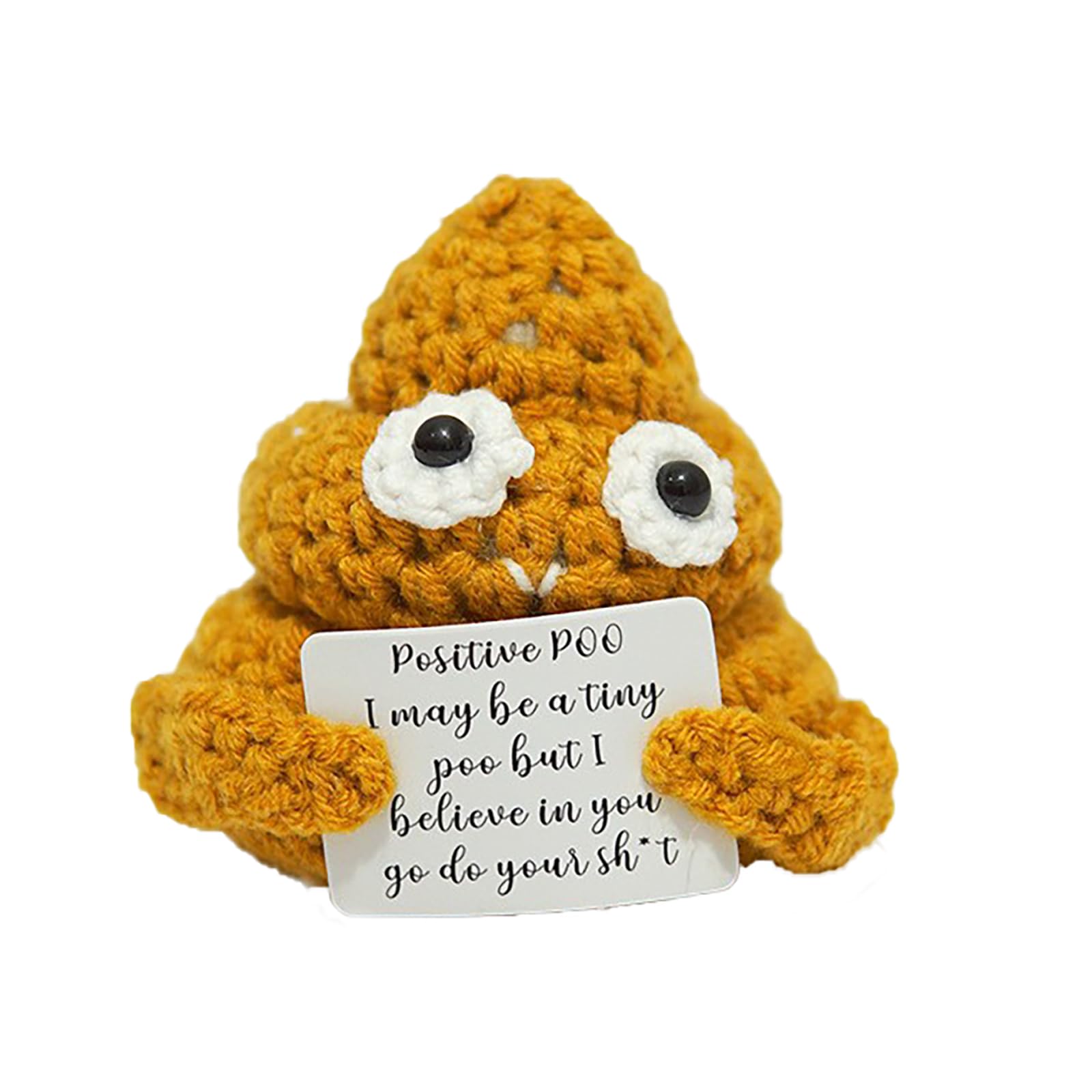 Photo 1 of  3 Inch Knitted Doll with Positive Card, Uplifting Gift and Party Decoration, 