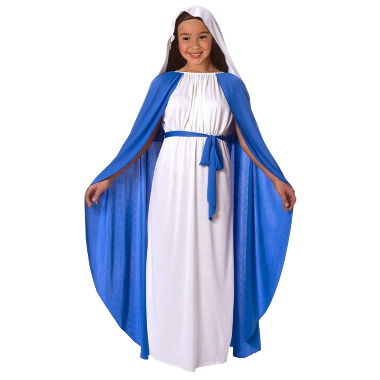 LMYOVE Saint Costume For Girls - Virgin Mary Halloween & Christmas Church Play Outfit
