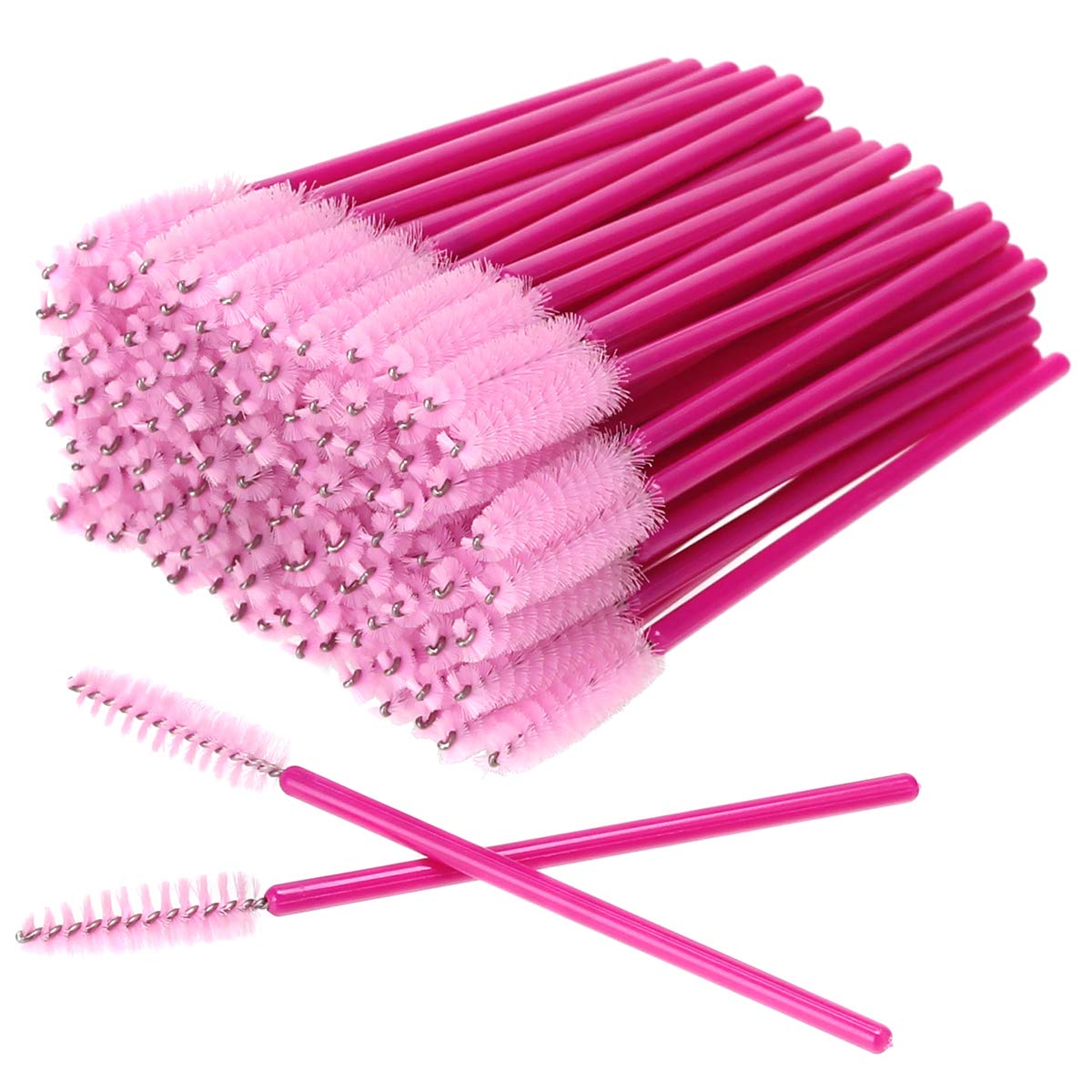 AKStore 100 PCS Disposable Eyelash Brushes Mascara Wands Eye Lash Eyebrow Applicator Cosmetic Makeup Brush Tool Kits (Gold-Black): Beauty
