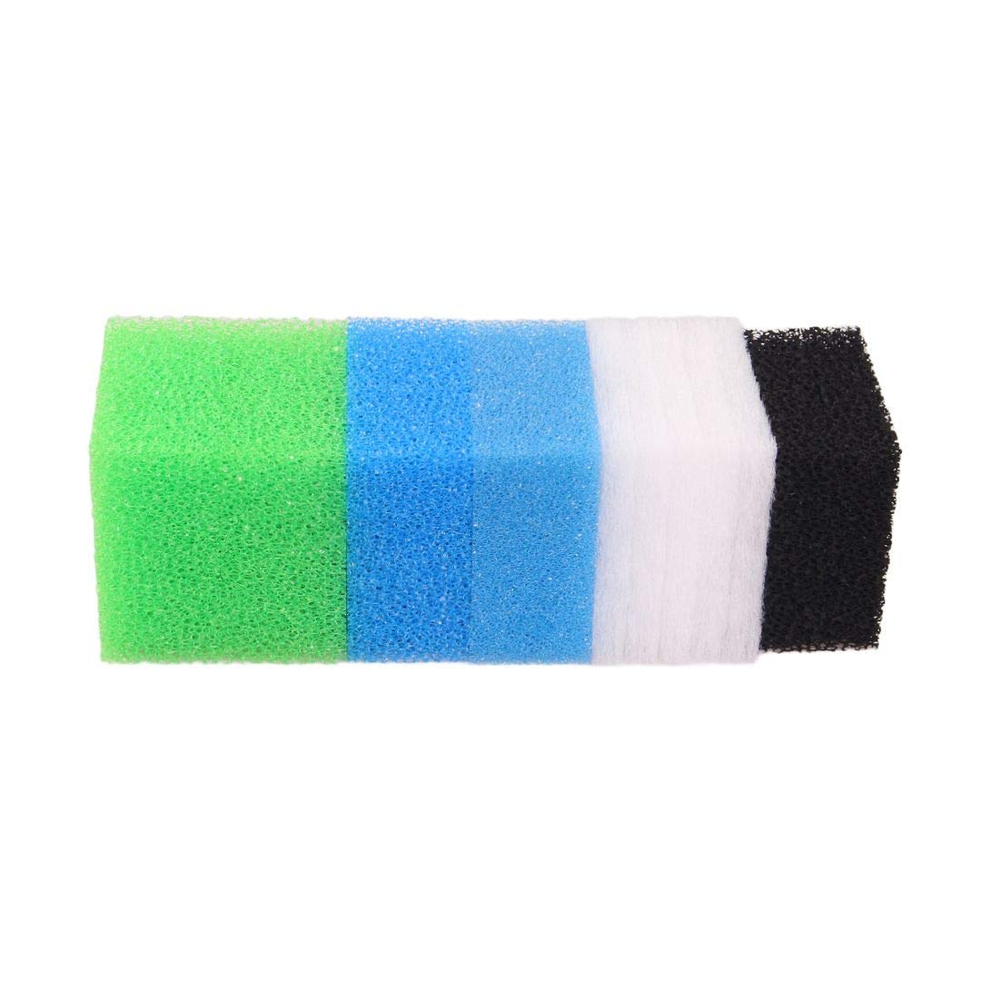 INGVIEE Sets Compatible Aquarium Filter Foam Sponge for Juwel Compact/Bioflow 3.0 (1 x Blue Fine, 1 x Blue Coarse, 2 x Green Nitrate, 2 x Black Carbon, 5 x Poly pads)
