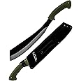 Condor Tool & Knife Bushcraft Parang Machete Knife - Heavy Duty Machete with Sheath - 1075 High Carbon Steel - High Impact Polypropylene Handle - Ballistic Nylon Sheath - 13in Blade - 22.9oz