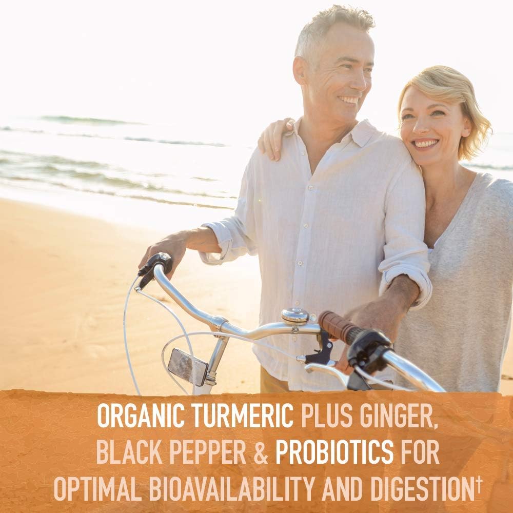 Garden of Life mykind Organics Extra Strength Turmeric Inflammatory Response 60 Tablets-100mg Curcumin (95% Curcuminoids) Black Pepper, Probiotics, Organic Non-GMO Vegan Gluten Free Herbal Supplement: Health & Personal Care