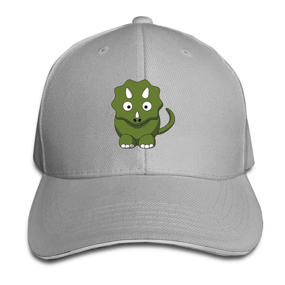 Cartonn Animal Funny Triceratops Trucker Unisex Adjustable Sandwich Cap