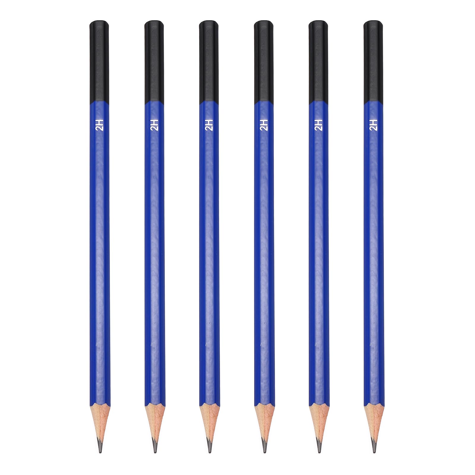PATIKIL 2H Draw & Sketch Pencils, 6PCS Graphite Wood Pre-sharpened for Art