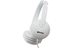 PHILIPS Gemini Sound DJ Equipment DJX-200 Technical for Mixing Beats Professional Studio Drums Over The Ear Audio DJ Recording Monitor Headphones, White Closed Back