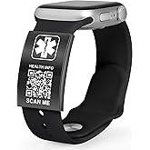 Theluckytag Upgraded Medical Bracelets Men Women with QR Code Medical Alert ID Bracelets - Titanium Steel Wristband Fits Wrists Up 8''-10'' - More Space Custom Emergency Med ID Info