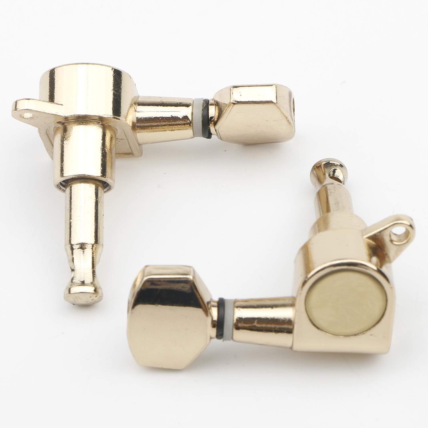 Unxuey 6R Closed Guitar Tuning Pegs Golden String Keys Set Machine Head Button Tuners Knobs Electric or Acoustic Guitar - Image 5