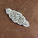 ShiDianYi Rhinestone and Pearl Beaded Applique for Bridal sash, Wedding Headband Wedding Belst Bridal Sash Silver Rhinestone Applique