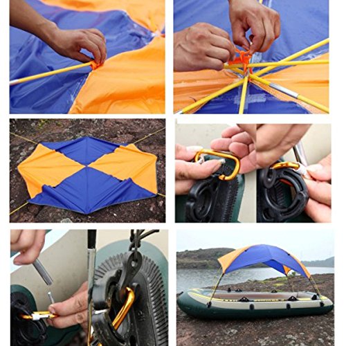 4-Person-Inflatable-Kayak-Awning-CanopyPortable-And-Foldable-for-Boat-and-Camping-Sun-Shelter-Fishing-Tent-Sun-Shade-CanopyNo-Boat-Included
