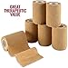Self Adherent Wrap - Bulk Pack of 6, Athletic Tape Rolls and Sports Wraps, Self Cohesive Non-Woven Adhesive Bandage (3 in x 5 Yards) for Ankle Sprains & Swelling