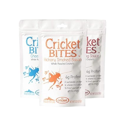 Amazon Com Cricket Bites 3 Pack Of Assorted Flavor Edible Insects Made In Portland Oregon By Cricket Flours Grocery Gourmet Food