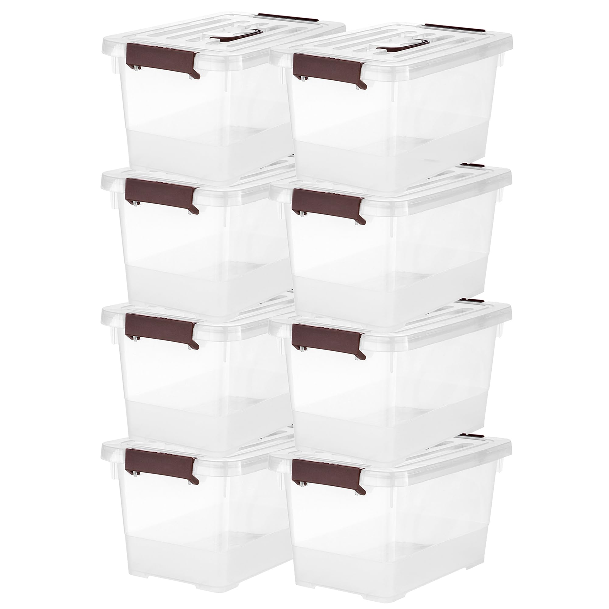 Photo 1 of YYXB 8 Packs Clear Plastic Storage Bins with Lids/Handle, 7 Quart Storage Latch Organize Boxs, Stackable Storage Containers for Organizing