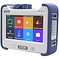 OTDR Tester SM 1310/1550nm 32/30dB with SC FC ST LC Adapters, Multi-function Fiber Optic Tools OTDR +OPM+VFL+OLS+Event Map, 7-inch Touch Screen One Key Operation (Blue)