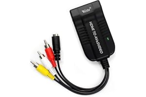 Wiistar HDMI to AV CVBS S-Video Converter Adapter Composite R L Audio High Definition Multimedia Interface1080P Video Convert