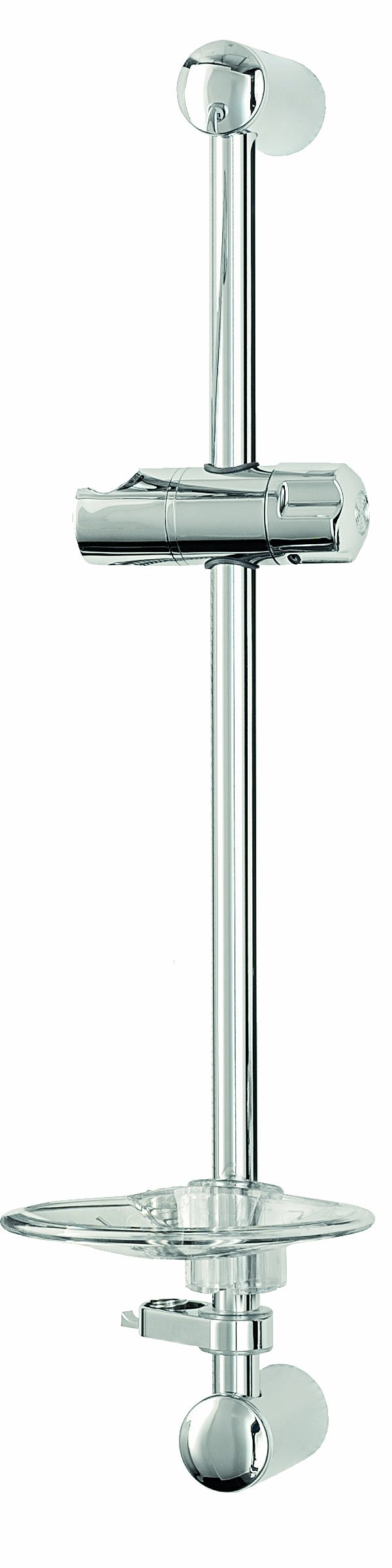 Triton Showers Adjustable Riser Rail, Shower Slider Rail, Shower Pole Holder, Aaron, White, Easy to Fit