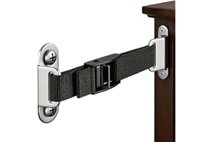 OKETHERMO Furniture Anchors for Baby Proofing(2 Sets),Anti Tip Furniture Anchors,Furniture Wall Anchor,Adjustable Furniture Straps,Wall Anchors for Furniture Securing for Baby&Pet Safety