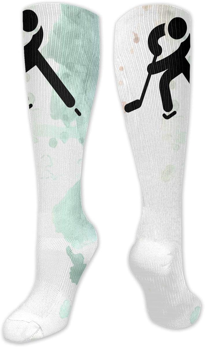 Ice Hockey Knee High Sport Compression Long Sock For