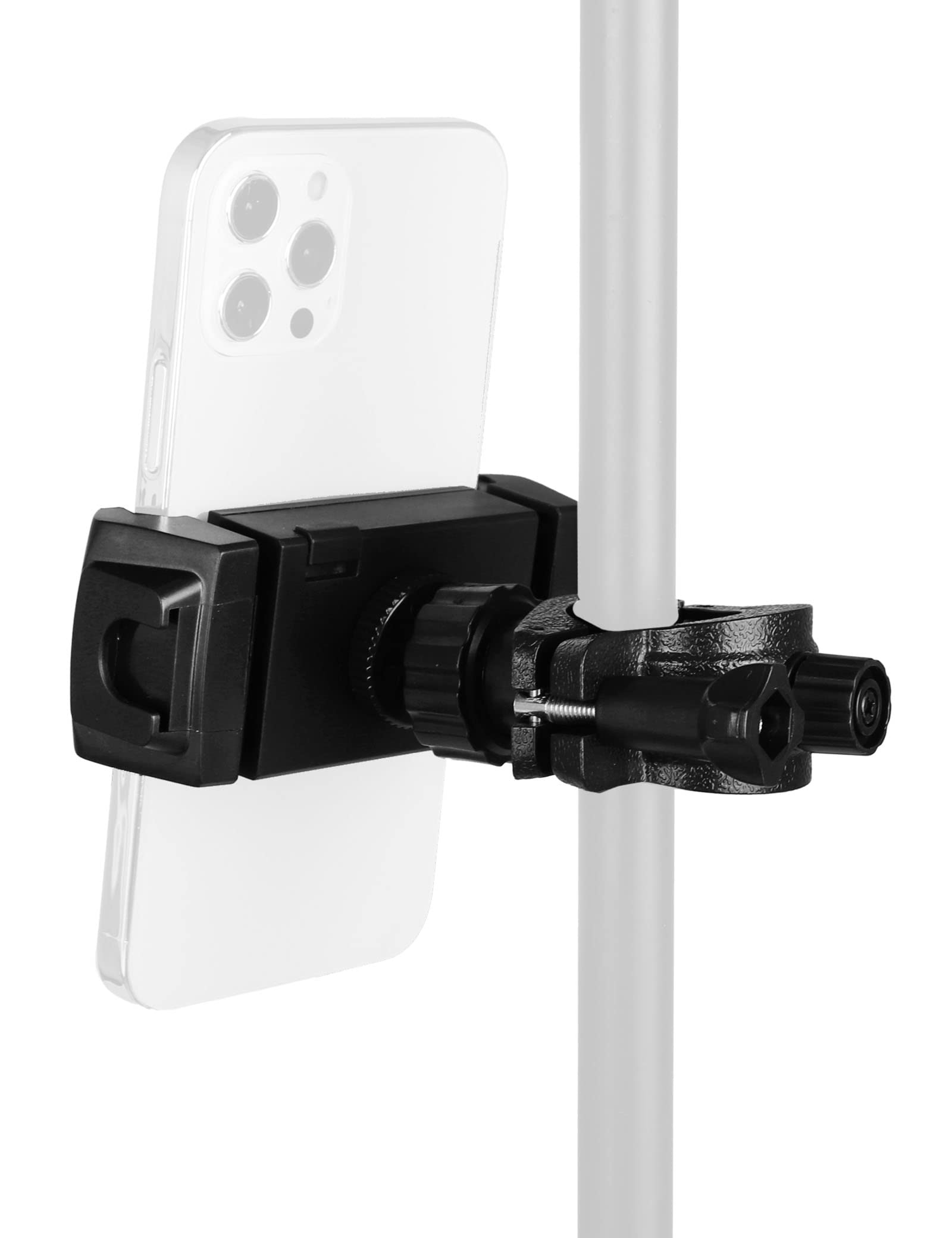 Mr.Power Mic Stand Phone/Tablet Holder, Fits Devices from Screen Size 4.7 to 11 Inches, Perfect for Video Recording, Performance, Instrumental Playing, Stage, Studio, House Party Karaoke etc