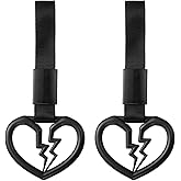 PATIKIL Heart-Shaped Car Handle Strap, Car Rear Bumper Warning Ring Cars Hand Strap Drift Charm Keychains Accessory