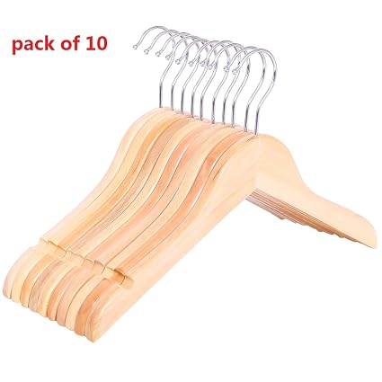 HYibiao Baby Children's Wooden Coat Hanger 10 pack Maple Natural Finish
baby boy