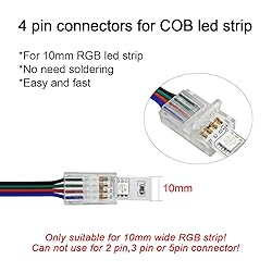 HAMRVL 12 Pack COB Led Strip Light Connectors 4