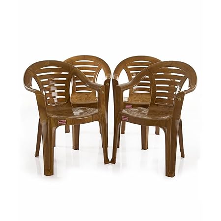 Varmora Medium Back Chair Set of 4 (Curv - Multi Color)