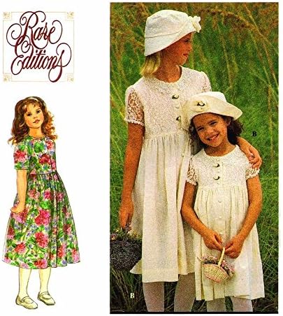 Simplicity Pattern 9459 Rare Editions Girl's Dress and Hat, Size HH (3-4-5-6)