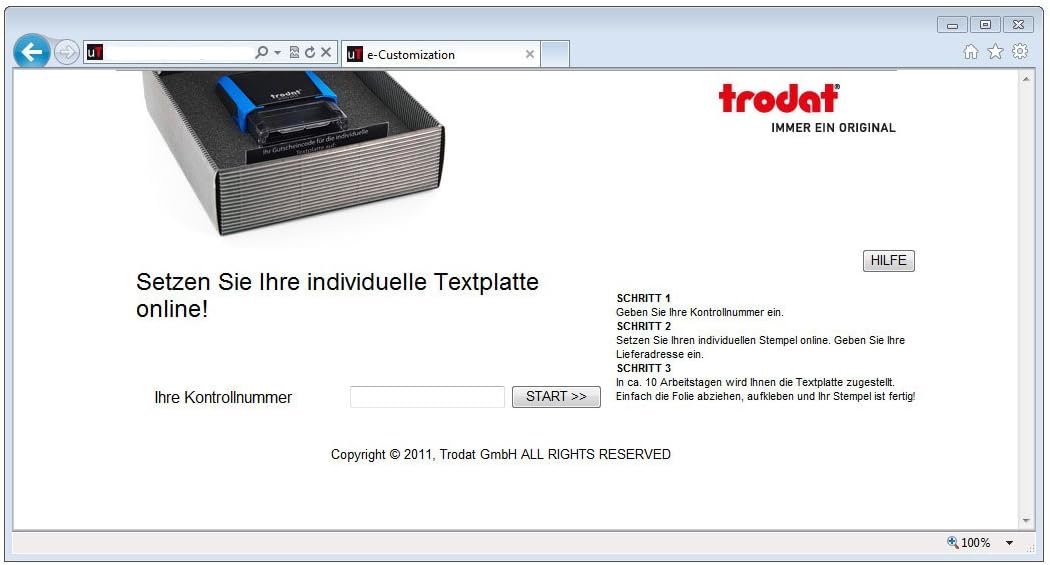 Trodat 44084 Text Stamp Self-Inking Printy 4911 4.0 - Black, Grey/Black, 37 x 14 mm - Image 3
