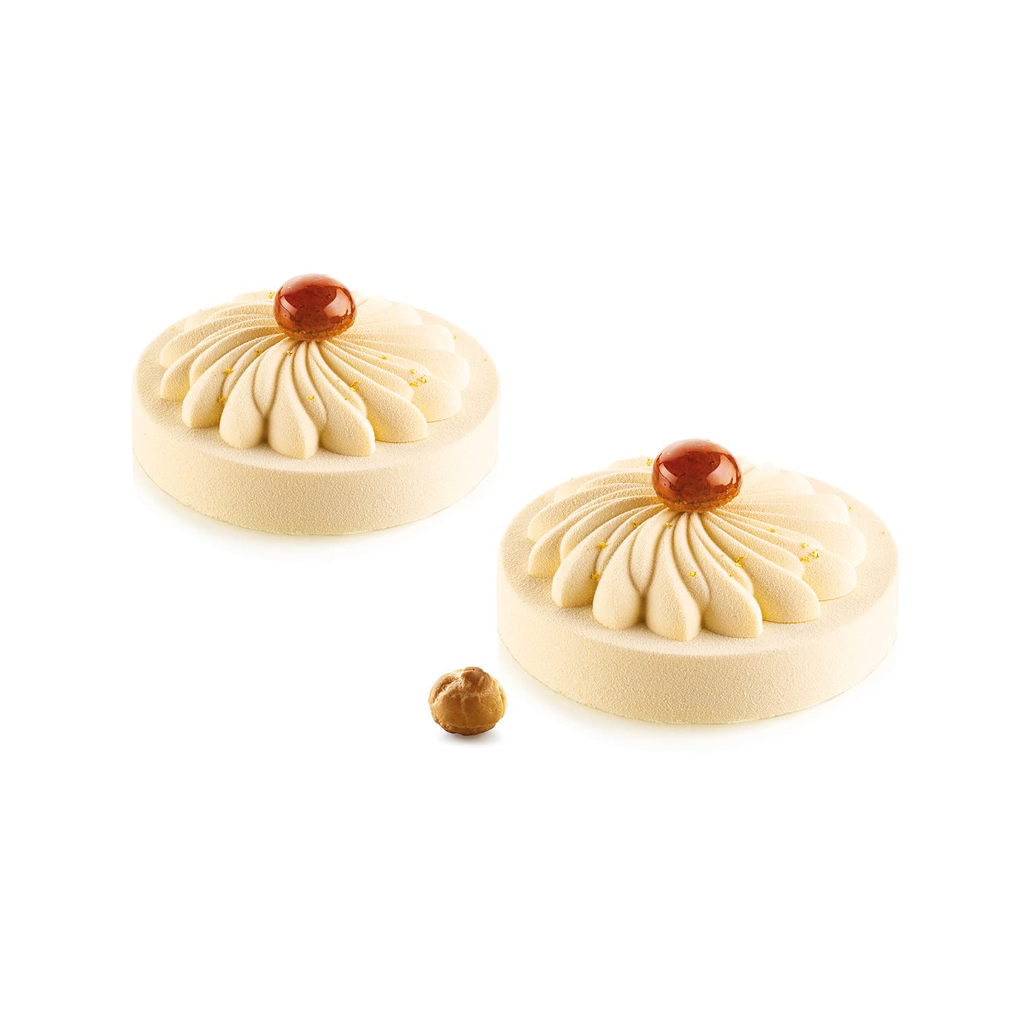 Silikomart Saint Honoré 40 Silicone Mold with 6 Cavities, Each 2.99 Inch Diameter x 0.61 Inch High