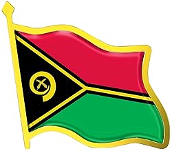 Vanuatu Flag Lapel Pin - Enamel Metal National
