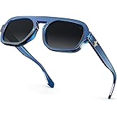 VISOONE Aviator Trendy Sunglasses for Women Men 70s Flat Top Large Retro Fashion Shades Jane