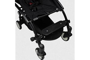 Alipis Adjustable Stroller Footboard Black Stroller Footrest Replacement, Plastic Extension Footboard Pram Foot Rest Stroller Accessories