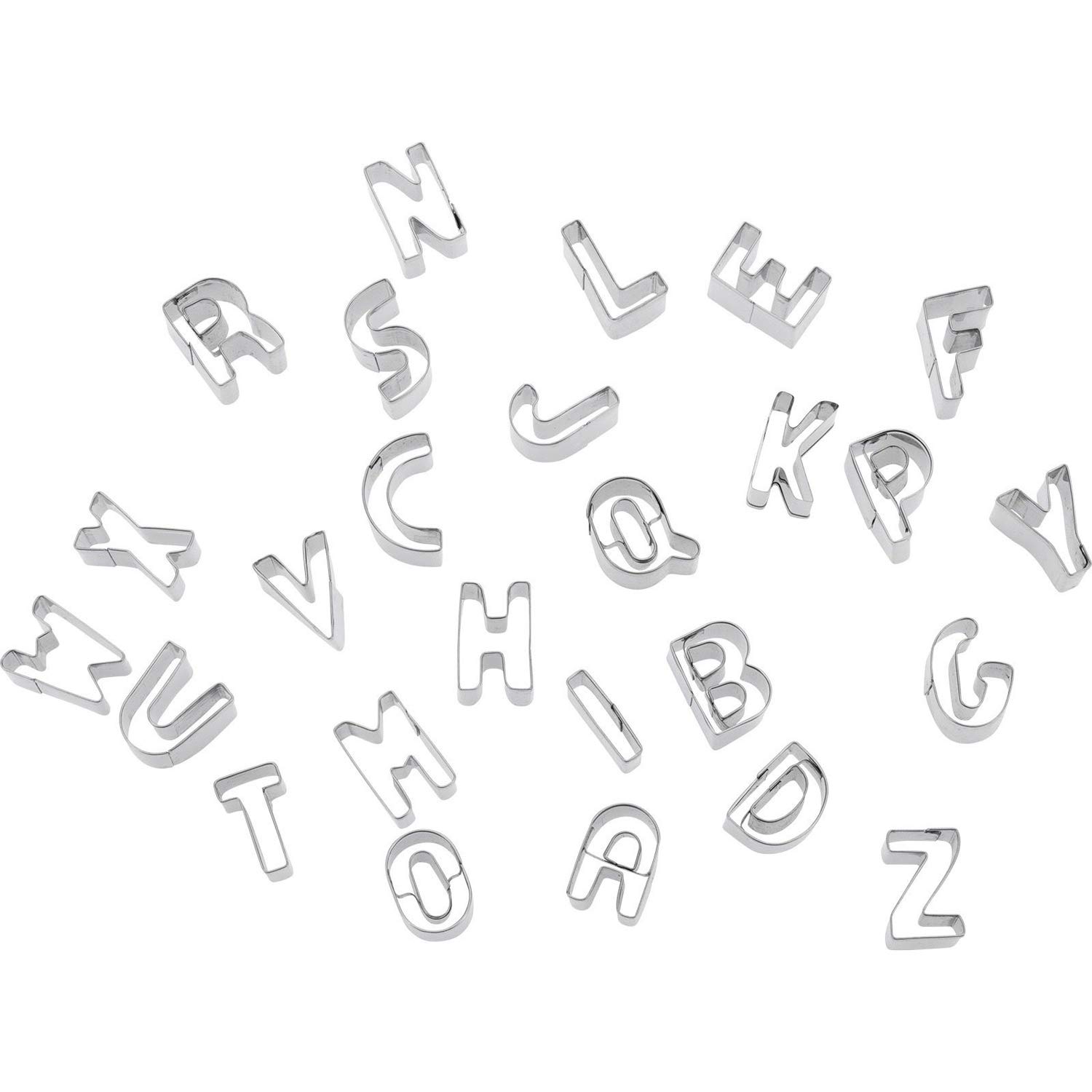Westmark "Letters A-Z Form Cutter Set, Silver, 26-Piece