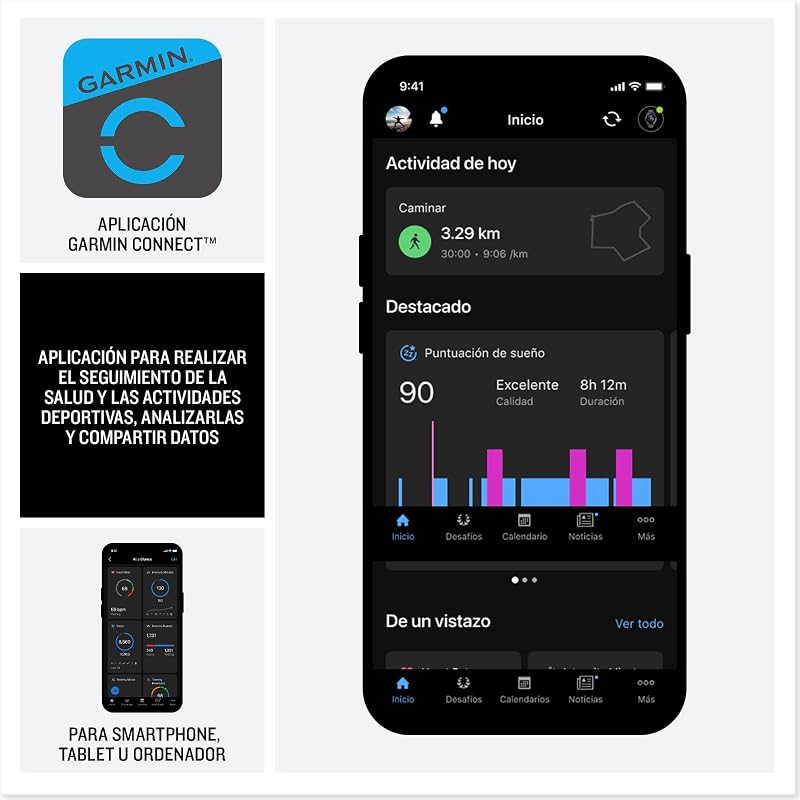 Forerunner 170 Reloj Inteligente para Correr con GPS, Pantalla Táctil AMOLED, Métricas Optimizadas, Planes y Estado del Entrenamiento, Estado de Salud, Pay, Autonomía de 10 Días, Blanco