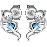 Koala/Otter/Elephant/Sloth/Panda Earrings 925 Sterling Silver Animal Stud Earrings Animal Jewelry for Women