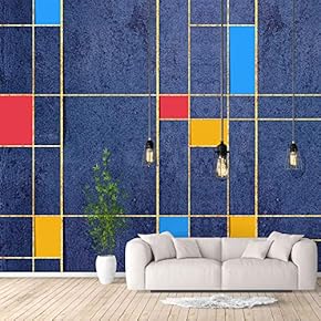 Wall Murals for Bedroom Abstract Geometric Theme Removable Wallpaper Peel and Stick Wall Stickers - 66x96 inches