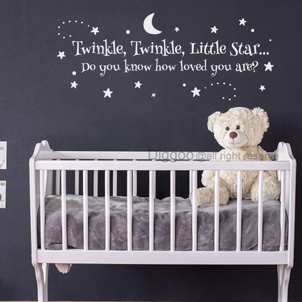 Amazon Com Diggoo Nursery Wall Decal Twinkle Twinkle Little Star