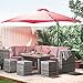 VonHaus Offset Hanging Roma Umbrella - 8ft Cantilever Parasol with Easy Tilt & Rotate Functions – Air Vent & UV50+ Protection – Outdoor & Garden
