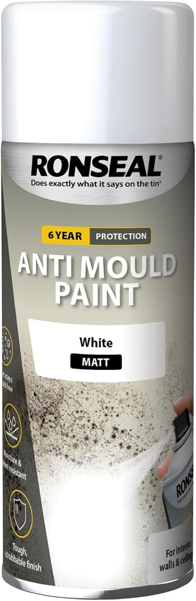 Ronseal 6 Year Anti Mould Aerosol White Matt 400ml
