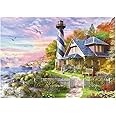 Educa - Lighthouse at Rock Bay - 4000 Piece Jigsaw Puzzle - Puzzle Glue Included - Completed Image Measures 53.5" x 37.75" - Ages 14+ (17677)