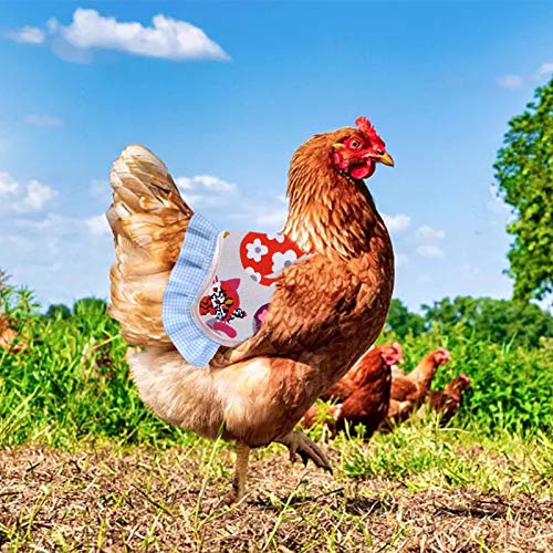 shuangmu Hähnchensattel, süße Hühnersattel Hühnerkleidung Hühner zurück Federschutz mit elastischen Riemen Hühnerkleider – Bild 6