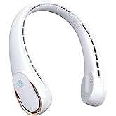 FrSara Neck Fan, Portable Personal Fan Strong Wind, 4000mAh, Air Volume,360° Cooling, No Hair Twisting, Air Volume On 2 Sides