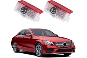 LBYYFCA High Definition LED Projection Welcome Light，Logo Projector Puddle Lights，Compatible with A B C E M GL GLA GLC GLE GLS Class W205 W213 W166， Plug and Play (2PCS)