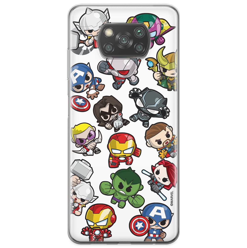 ERT GROUP mobile phone case for Xiaomi POCOPHONE X3 original and officially Licensed Marvel pattern Avengers 024 optimally adapted to the shape of the mobile phone, case made of TPU