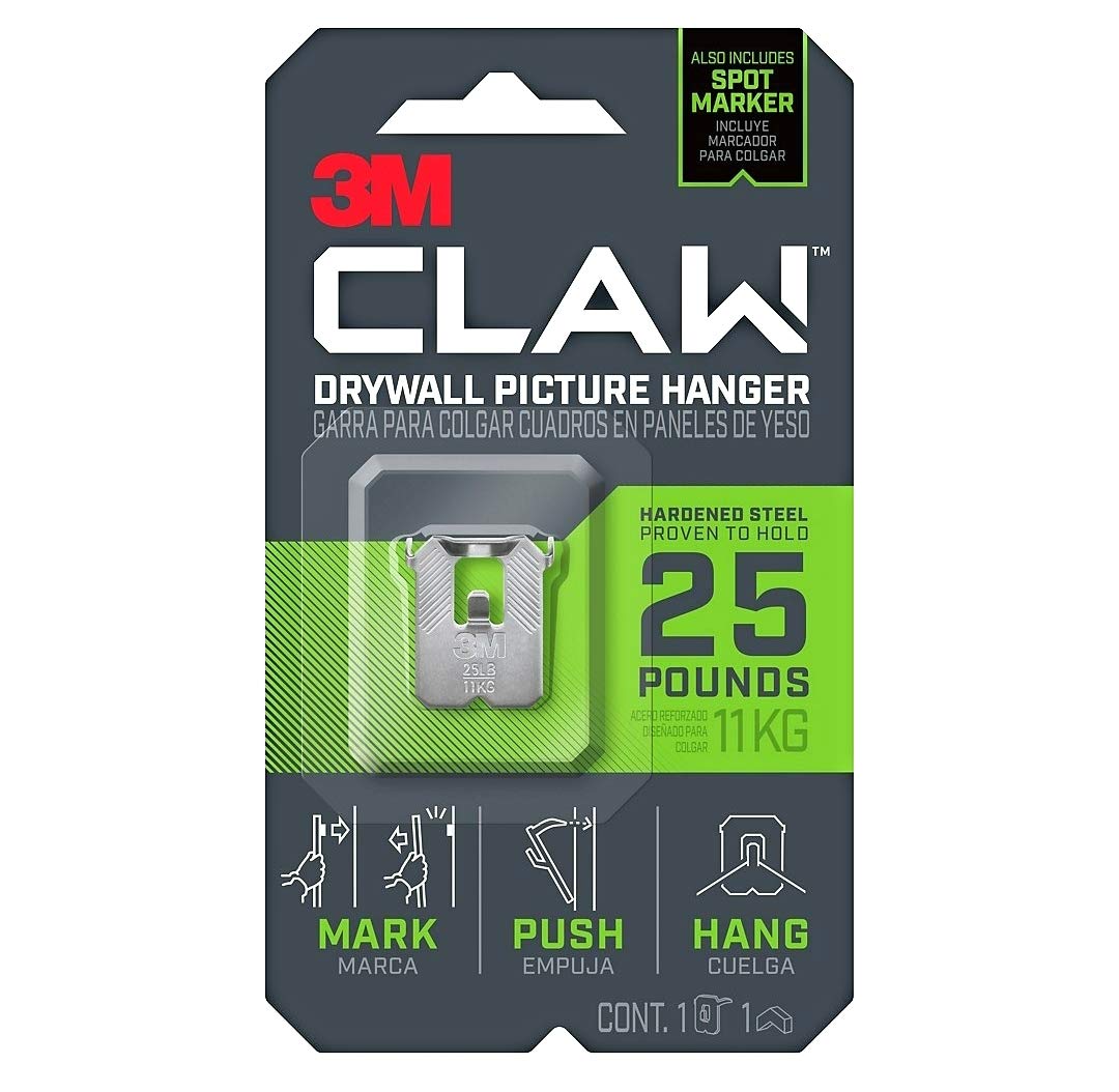 3M Claw Strong Durable Drywall Picture Hanger (25 LB)