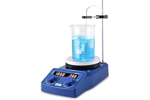 FOUR E'S SCIENTIFIC 5 Inch Magnetic Stirrer Hot Plate with Stand Max 5L Stirring Capacity 100-1500RPM 110V 600W Support Stand