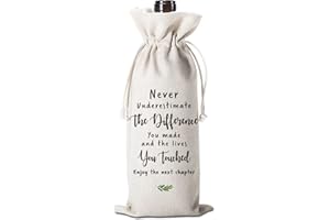 Eilcoly Retirement Gifts Wine Bags, Retirement Goodbye Farewell Leaving Gifts for Teacher Coworker Employees Friend Colleagues Nurse Doctors Boss Retirees Work Retirement Gift Bag Wb087