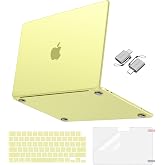 MOSISO Compatible with MacBook Neo Case 13 inch 2026 A3404 A18 Pro Chip | 4 in 1 Kit Ultra-Thin Exact-Fit Scratches&amp;Fingerprints Resistant Protective Hard Shell Matte Case Cover, Citrus Clear